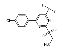 4-(4-Chlorophenyl)-6-(difluoromethyl)-2-(ethylsulfonyl)pyrimidine 862678-12-4