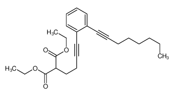 diethyl 2-[4-(2-oct-1-ynylphenyl)but-3-ynyl]propanedioate 107586-19-6
