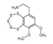 2-(6,7-dimethoxy-1,2,3,4,5-benzopentathiepin-9-yl)ethanamine 134029-48-4