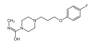 4-[3-(4-fluorophenoxy)propyl]-N-methylpiperazine-1-carboxamide 106791-58-6