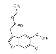 ethyl 2-(6-chloro-5-methoxy-1-benzothiophen-3-yl)acetate 89818-41-7