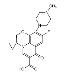 9'-氟-10'-(4-甲基-1-哌嗪基)-7'-氧代螺(环丙烷-1,3'(2'H)-(7H)吡啶并(1,2,3-去)(1,4)苯并恶嗪)-6'-羧酸