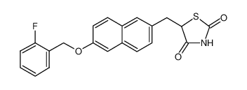 5-[[6-[(2-氟苯基)甲氧基]萘-2-基]甲基]-1,3-噻唑烷-2,4-二酮