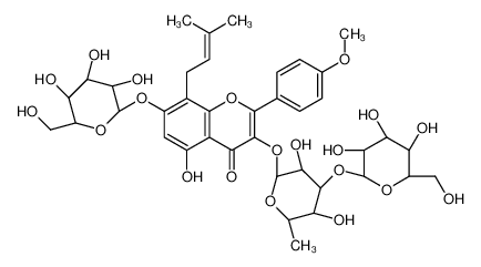 128988-53-4 去水淫羊藿黄素3-半乳糖基(1-3)鼠李糖苷-7-葡糖苷