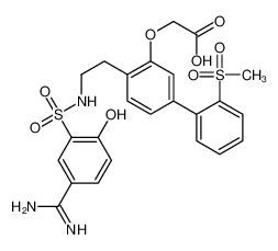 {[4-(2-{[(5-Carbamimidoyl-2-hydroxyphenyl)sulfonyl]amino}ethyl)-2 '-(methylsulfonyl)-3-biphenylyl]oxy}acetic acid