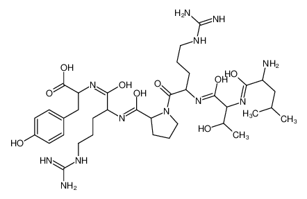 (2S)-2-[[(2S)-2-[[(2S)-1-[(2S)-2-[[(2S,3R)-2-[[(2S)-2-amino-4-methylpentanoyl]amino]-3-hydroxybutanoyl]amino]-5-(diaminomethylideneamino)pentanoyl]pyrrolidine-2-carbonyl]amino]-5-(diaminomethylideneamino)pentanoyl]amino]-3-(4-hydroxyphenyl)propanoic acid 192432-73-8