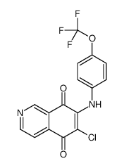 6-chloro-7-[4-(trifluoromethoxy)anilino]isoquinoline-5,8-dione 296776-08-4