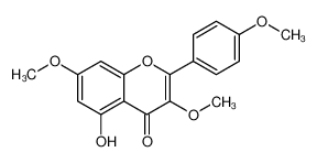 5-hydroxy-3,7-dimethoxy-2-(4-methoxyphenyl)chromen-4-one 15486-34-7