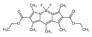 1-difluoroboranyl-2,4,2',4'-tetramethyl-1H,5'H-5,5'-(Z)-ethan-1-yl-1-ylidene-bis-pyrrole-3-carboxylic acid diethyl ester 21658-72-0