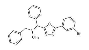 N-benzyl-1-(5-(3-bromophenyl)-1,3,4-oxadiazol-2-yl)-N-methyl-1-phenylmethanamine 1228243-04-6