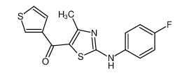 {2-[(4-Fluorophenyl)amino]-4-methyl-1,3-thiazol-5-yl}(3-thienyl)m ethanone 913186-74-0