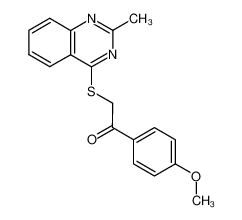 1-(4-methoxyphenyl)-2-((2-methylquinazolin-4-yl)thio)ethan-1-one 96303-91-2