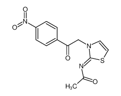 62284-56-4 N-[3-[2-(4-nitrophenyl)-2-oxoethyl]-1,3-thiazol-2-ylidene]acetamide