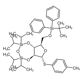 p-tolyl 5-O-t-butyldiphenylsilyl-2,3-O-(tetraisopropylsiloxane-1,3-diyl)-1-thio-α-D-arabinofuranoside 917590-95-5
