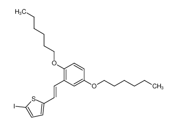 2-[(1E)-2-(5-iodo(2-thienyl))vinyl]-1,4-dihexyloxybenzene