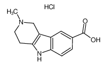 2-methyl-1,3,4,5-tetrahydropyrido[4,3-b]indole-8-carboxylic acid,hydrochloride 40431-45-6
