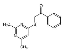 2-(2,6-dimethylpyrimidin-4-yl)sulfanyl-1-phenylethanone 87273-09-4