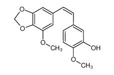 (Z)-2-甲氧基-5-(2-(7-甲氧基-苯并[d][1,3]二氧代-5-基)乙烯基)苯酚图片