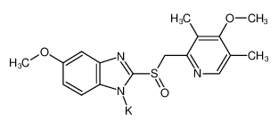 potassium;5-methoxy-2-[(S)-(4-methoxy-3,5-dimethylpyridin-2-yl)methylsulfinyl]benzimidazol-1-ide 96%