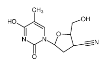 (2S,3S,5R)-2-(hydroxymethyl)-5-(5-methyl-2,4-dioxopyrimidin-1-yl)oxolane-3-carbonitrile 117174-38-6