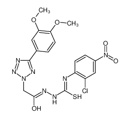 1-(2-chloro-4-nitrophenyl)-3-[[2-[5-(3,4-dimethoxyphenyl)tetrazol-2-yl]acetyl]amino]thiourea 94772-01-7