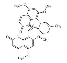 8-[(Z)-2-[2-(5,7-dimethoxy-2-oxochromen-8-yl)-1,4-dimethylcyclohex-3-en-1-yl]ethenyl]-5,7-dimethoxychromen-2-one