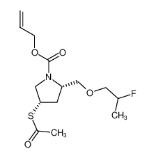 (2S,4S)-4-acetylthio-1-allyloxycarbonyl-2-(2-fluoropropyl)oxymethylpyrrolidine