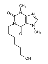 1-(6-hydroxyhexyl)-3,7-dimethylpurine-2,6-dione 56395-71-2