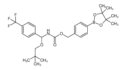 4-(4,4,5,5-tetramethyl-1,3,2-dioxaborolan-2-yl)benzyl N-[((neopentyloxy)(4-(trifluoromethyl)phenyl)methyl)]carbamate 1404094-74-1