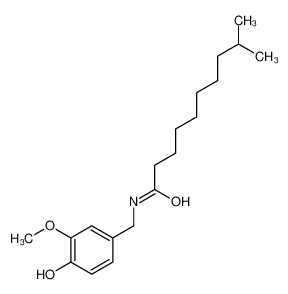 N-[(4-hydroxy-3-methoxyphenyl)methyl]-9-methyldecanamide 20279-06-5