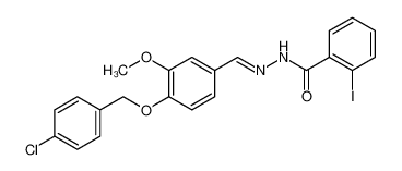 Benzoic acid, 2-iodo-, 2-[[4-[(4-chlorophenyl)methoxy]-3-methoxyphenyl]methylene]hydrazide