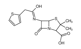 (2S,5R,6R)-3,3-dimethyl-7-oxo-6-[(2-thiophen-2-ylacetyl)amino]-4-thia-1-azabicyclo[3.2.0]heptane-2-carboxylic acid 13268-65-0