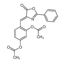 [3-acetyloxy-4-[(Z)-(5-oxo-2-phenyl-1,3-oxazol-4-ylidene)methyl]phenyl] acetate 7150-02-9