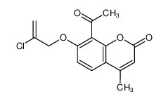8-acetyl-7-((β-chloroallyl)oxy)-4-methylcoumarin 86290-51-9