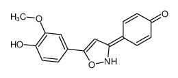 4-[5-(4-hydroxy-3-methoxyphenyl)-1,2-oxazol-3-ylidene]cyclohexa-2,5-dien-1-one 653590-50-2