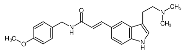 (E)-3-[3-[2-(dimethylamino)ethyl]-1H-indol-5-yl]-N-[(4-methoxyphenyl)methyl]prop-2-enamide 96%