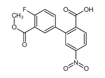2-(4-fluoro-3-methoxycarbonylphenyl)-4-nitrobenzoic acid 1261913-20-5