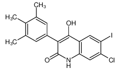 7-chloro-4-hydroxy-6-iodo-3-(3,4,5-trimethylphenyl)-1H-quinolin-2-one 671232-88-5