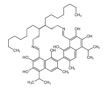 5463-57-0 (1Z)-1-[(dodecylamino)methylidene]-7-[(8Z)-8-[(dodecylamino)methylidene]-1,6-dihydroxy-3-methyl-7-oxo-5-propan-2-ylnaphthalen-2-yl]-3,8-dihydroxy-6-methyl-4-propan-2-ylnaphthalen-2-one