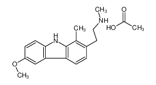acetic acid,2-(6-methoxy-1-methyl-9H-carbazol-2-yl)-N-methylethanamine 93841-61-3