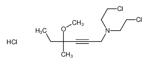 bis(2-chloroethyl)-(4-methoxy-4-methylhex-2-ynyl)azanium,chloride 40415-97-2