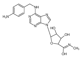 (2S,3S,4R,5R)-5-{6-[(4-氨基苄基)氨基]-9H-嘌呤-9-基}-3,4-二羟基-N-甲基四氢-2-呋喃甲酰胺
