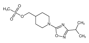 [1-(3-propan-2-yl-1,2,4-oxadiazol-5-yl)piperidin-4-yl]methyl methanesulfonate