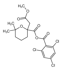 2,4,6-trichlorobenzoic 2-(2-methoxy-2-oxoethyl)-6,6-dimethyltetrahydro-2H-pyran-2-carboxylic anhydride 227177-77-7