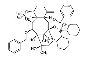 (4S,4aS,5S,6S,7R,8R,11S,12S,12aR)-6,12-Dibenzyloxy-11-(dicyclohexylmethylsiloxy)-4,5-(isopropylidenedioxy)-4a,8,13,13-tetramethyl-1-methylenetetradecahydro-7,11-methanobenzocyclodecene-7,8-diol 194420-24-1