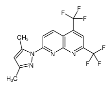 7-(3,5-Dimethyl-1H-pyrazol-1-yl)-2,4-bis(trifluoromethyl)-1,8-nap hthyridine 321998-05-4