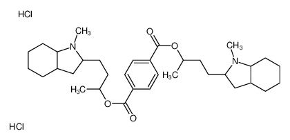 bis[4-(1-methyl-2,3,3a,4,5,6,7,7a-octahydroindol-2-yl)butan-2-yl] benzene-1,4-dicarboxylate,dihydrochloride 125503-57-3
