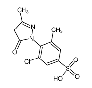 3-chloro-5-methyl-4-(3-methyl-5-oxo-4H-pyrazol-1-yl)benzenesulfonic acid 6387-17-3
