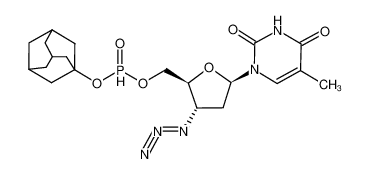 322684-67-3 adamantan-1-yl (((2S,3S,5R)-3-azido-5-(5-methyl-2,4-dioxo-3,4-dihydropyrimidin-1(2H)-yl)tetrahydrofuran-2-yl)methyl) phosphonate