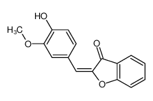 2-[(4-hydroxy-3-methoxyphenyl)methylidene]-1-benzofuran-3-one 5438-61-9
